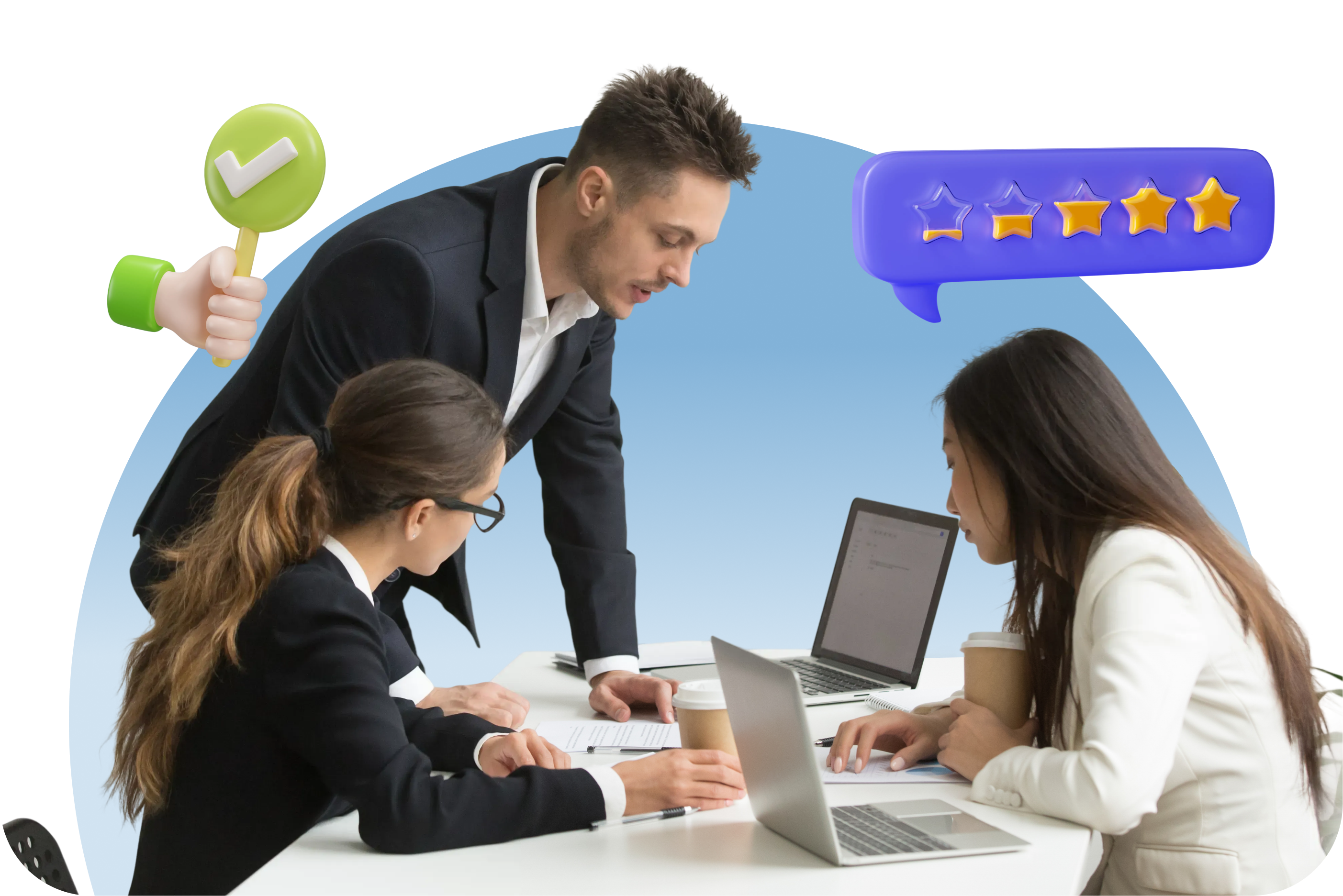 Deliver the Best - tim melakukan high five